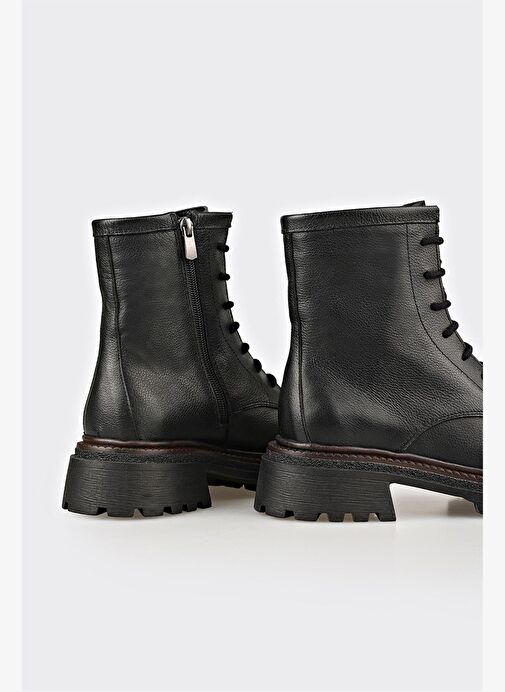 Siyah Deri Kadın Günlük Bot - Görsel 5