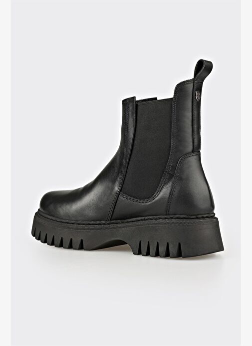 Siyah Deri Kadın Günlük Bot - Görsel 4