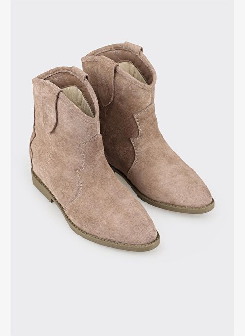 Vizon Deri Kadın Western Bot - Görsel 3