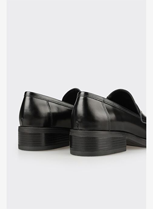 Siyah Deri Kadın Günlük Ayakkabı - Görsel 6