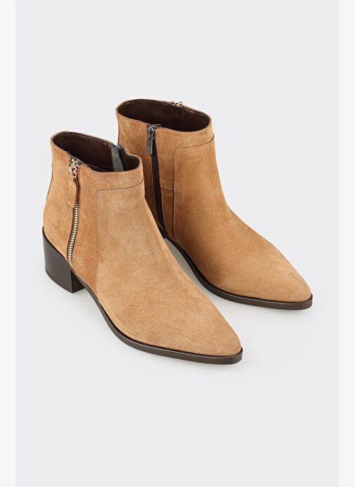 Taba Deri Kadın Klasik Bot - Görsel 3