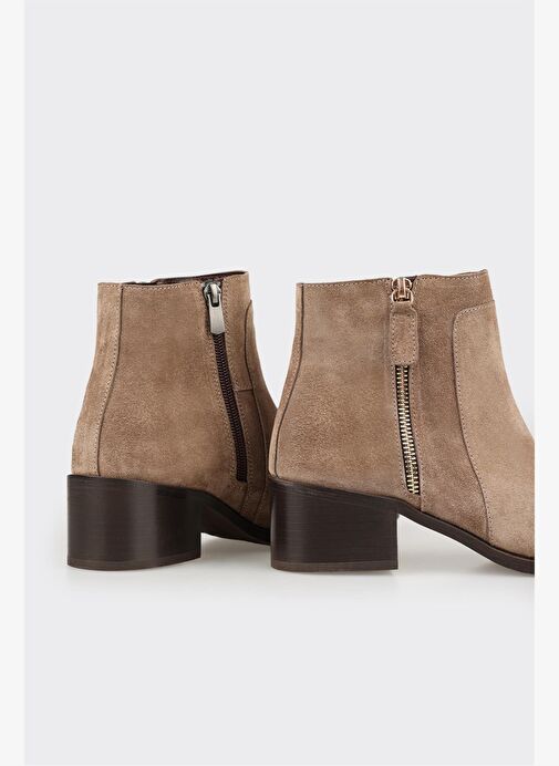 Vizon Deri Kadın Klasik Bot - Görsel 5