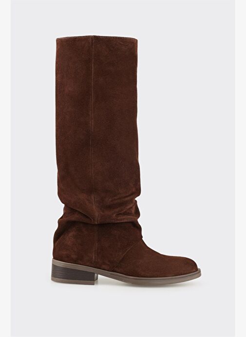Kahve Deri Kadın Çizme - Görsel 2