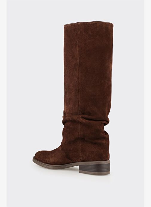 Kahve Deri Kadın Çizme - Görsel 4