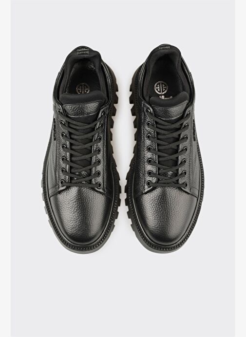 Siyah Deri Erkek Spor Ayakkabı - Görsel 5