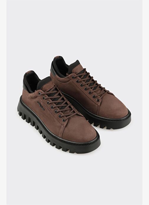 Kahve Deri Erkek Spor Ayakkabı - Görsel 3