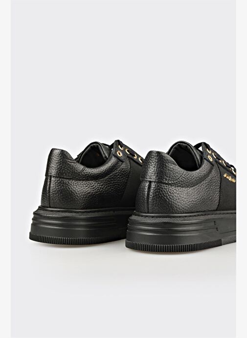 Siyah Deri Erkek Spor Ayakkabı - Görsel 6