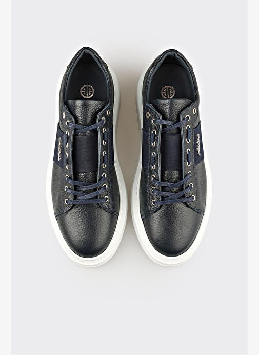 Lacivert Deri Erkek Spor Ayakkabı - Görsel 5