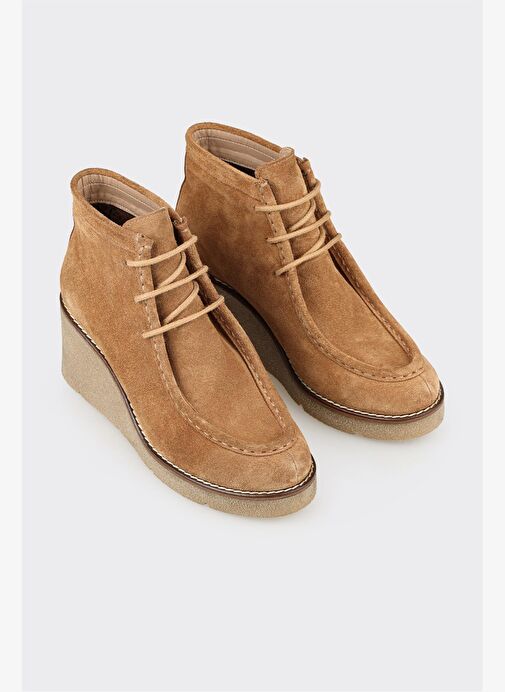 Taba Deri Kadın Klasik Bot - Görsel 3