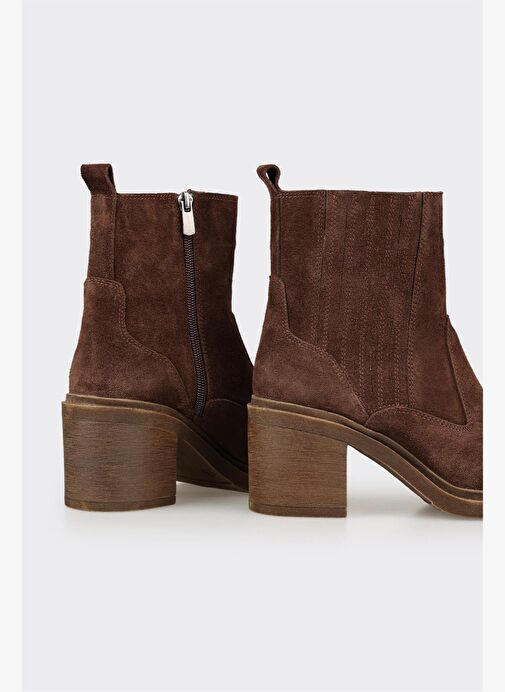 Kahve Deri Kadın Günlük Bot - Görsel 5