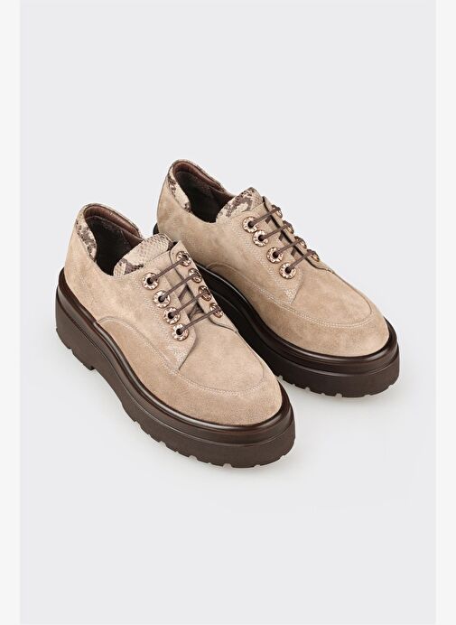 Vizon Deri Kadın Günlük Ayakkabı - Görsel 3