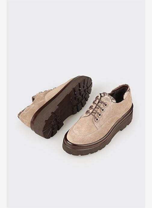 Vizon Deri Kadın Günlük Ayakkabı - Görsel 4