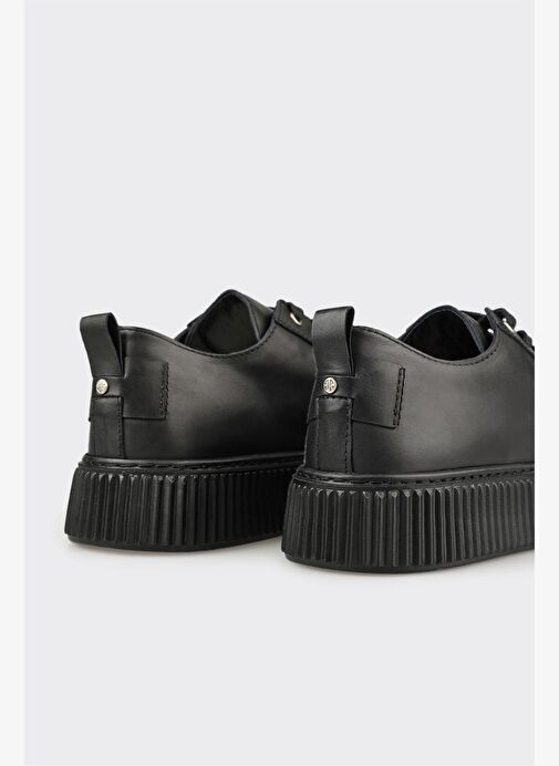 Siyah Deri Erkek Spor Ayakkabı - Görsel 6