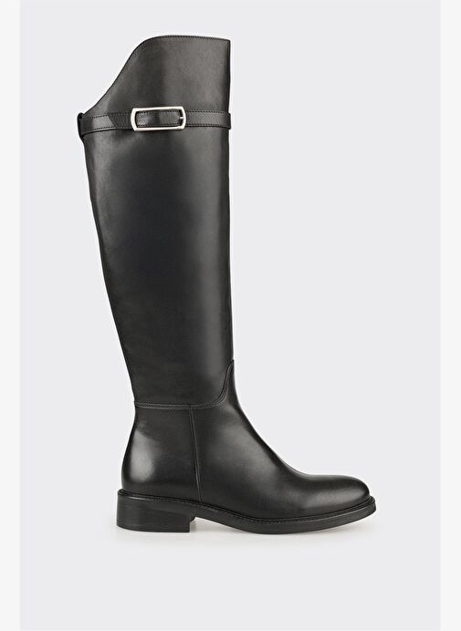 Siyah Deri Kadın Çizme - Görsel 2