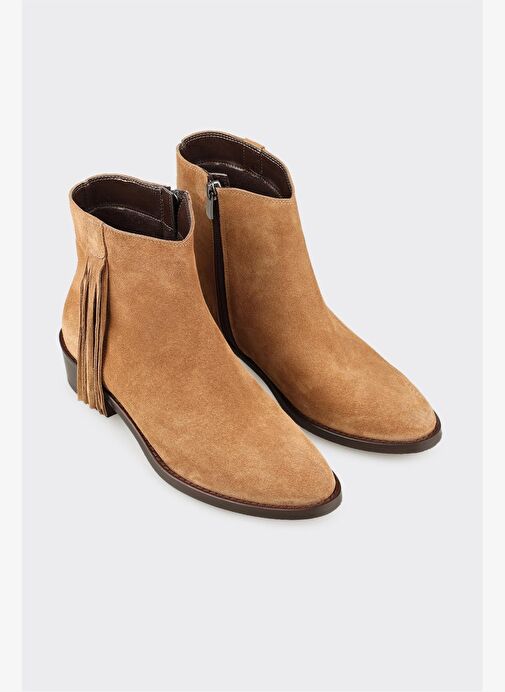 Taba Deri Kadın Klasik Bot - Görsel 3