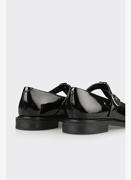 Siyah Deri Kadın Günlük Ayakkabı - Görsel 6