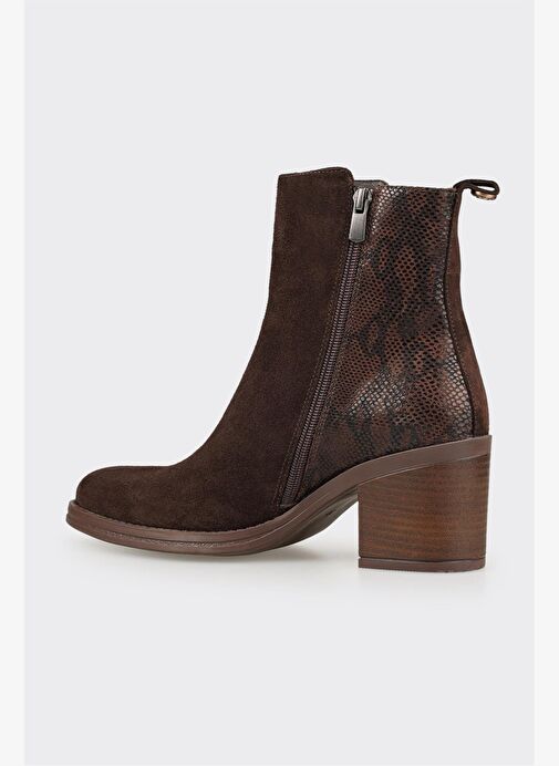 Kahve Deri Kadın Günlük Bot - Görsel 4