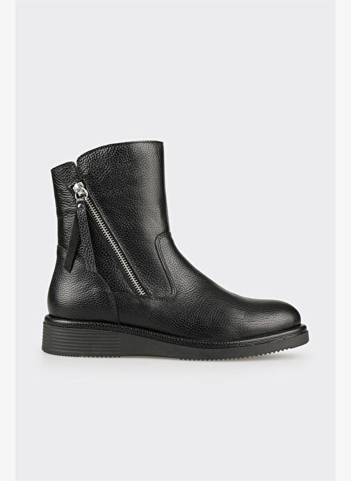 Siyah Deri Kadın Günlük Spor Bot - Görsel 2