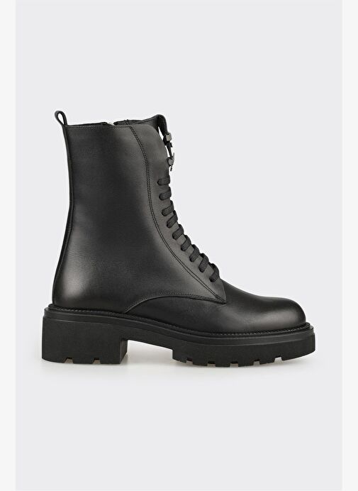 Siyah Deri Kadın Günlük Bot - Görsel 2