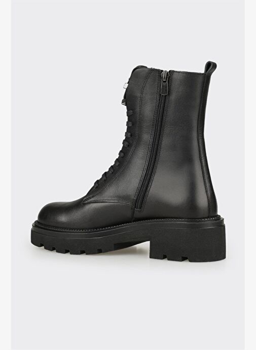 Siyah Deri Kadın Günlük Bot - Görsel 4