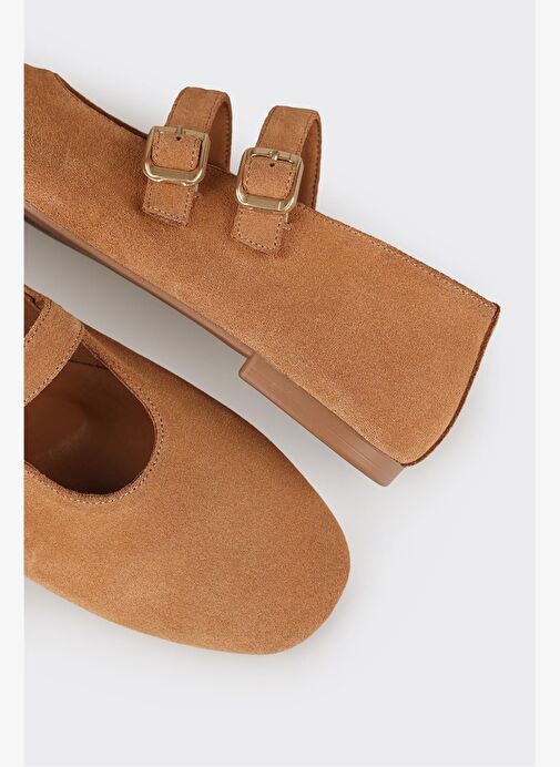 Taba Deri Kadın Günlük Ayakkabı - Görsel 6