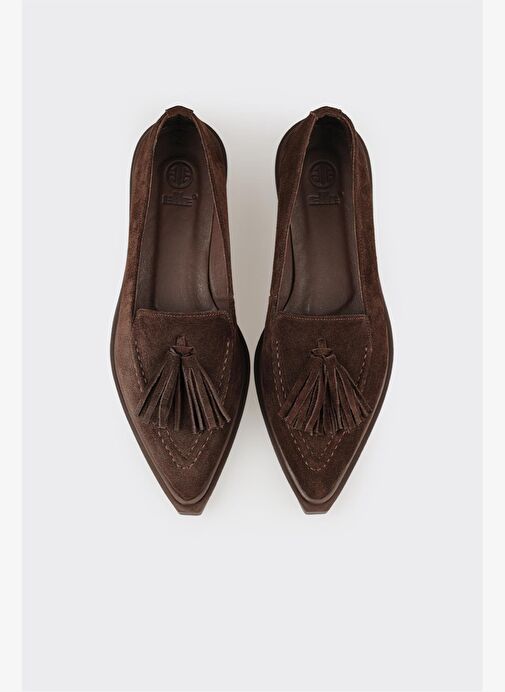 Kahve Deri Kadın Günlük Ayakkabı - Görsel 5