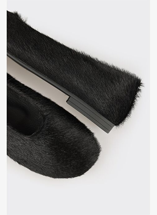 Siyah Deri Kadın Günlük Ayakkabı - Görsel 6