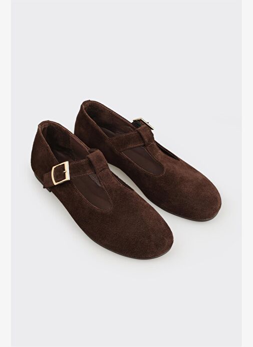 Kahve Deri Kadın Günlük Ayakkabı - Görsel 3