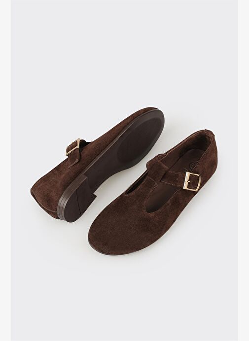 Kahve Deri Kadın Günlük Ayakkabı - Görsel 4