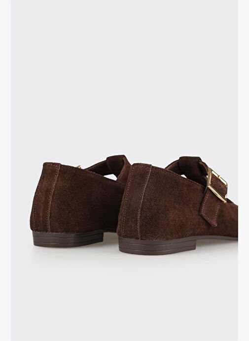 Kahve Deri Kadın Günlük Ayakkabı - Görsel 6