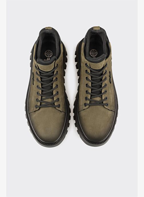 Haki Deri Erkek Spor Ayakkabı - Görsel 5