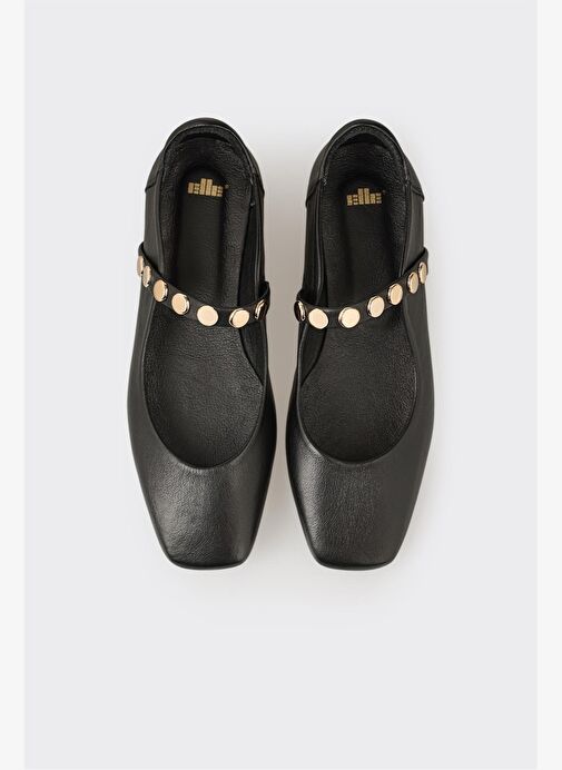 Siyah Deri Kadın Günlük Ayakkabı - Görsel 5