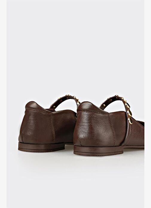 Kahve Deri Kadın Günlük Ayakkabı - Görsel 5