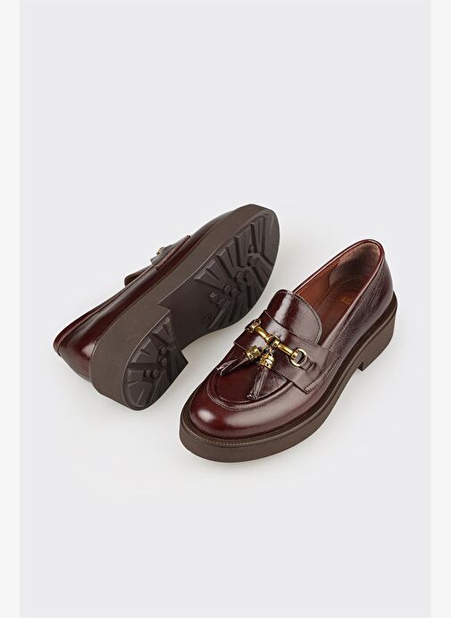 Kahve Deri Kadın Günlük Ayakkabı - Görsel 4