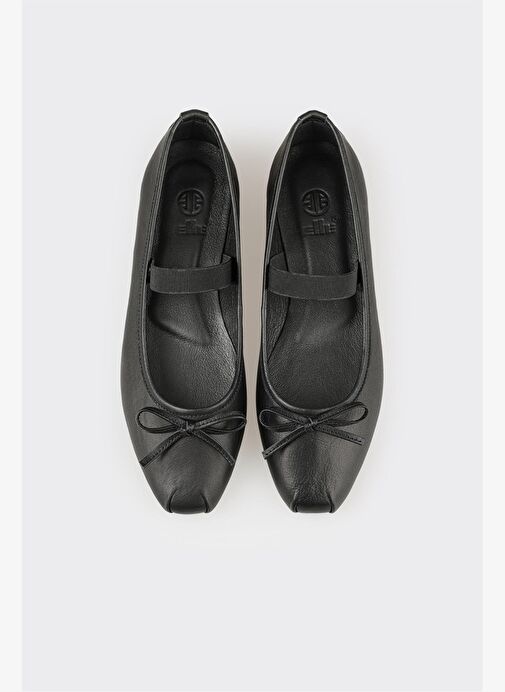 Siyah Deri Kadın Günlük Ayakkabı - Görsel 5