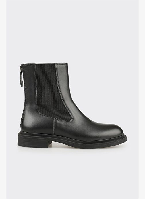 Siyah Deri Kadın Günlük Bot - Görsel 2