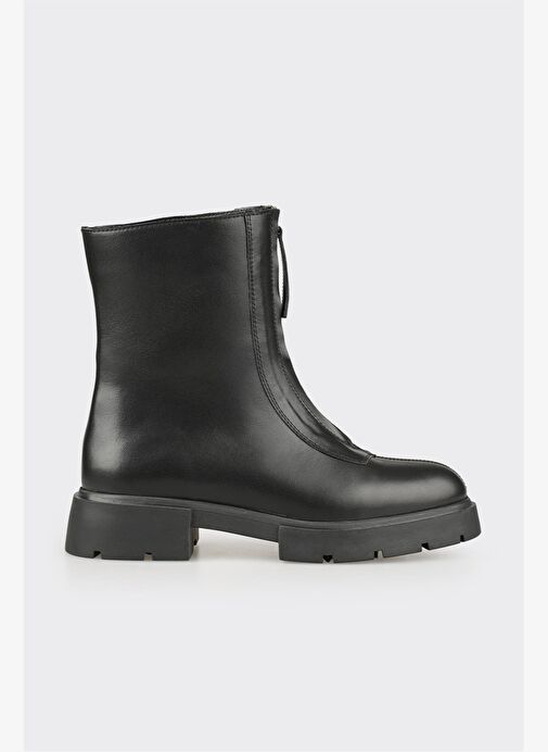 Siyah Deri Kadın Günlük Bot - Görsel 2