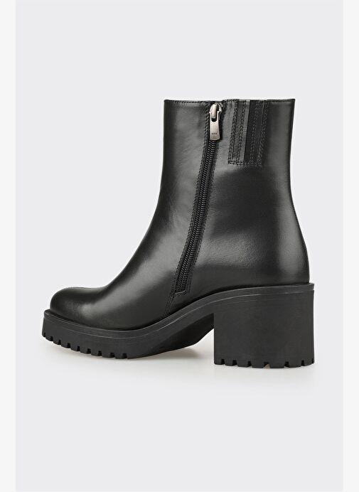 Siyah Deri Kadın Günlük Bot - Görsel 4