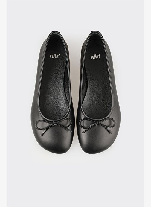 Siyah Deri Kadın Günlük Ayakkabı - Görsel 5