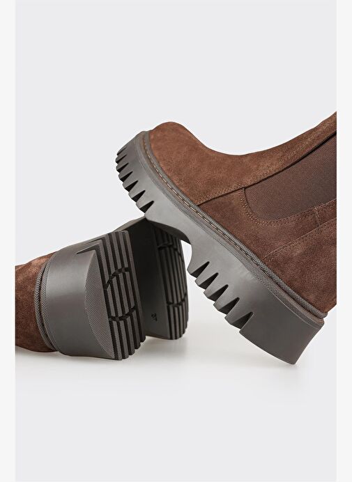 Kahve Deri Kadın Günlük Bot - Görsel 5