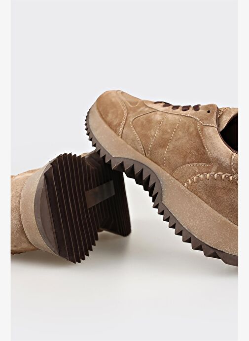 Vizon Deri Kadın Spor Ayakkabı - Görsel 6