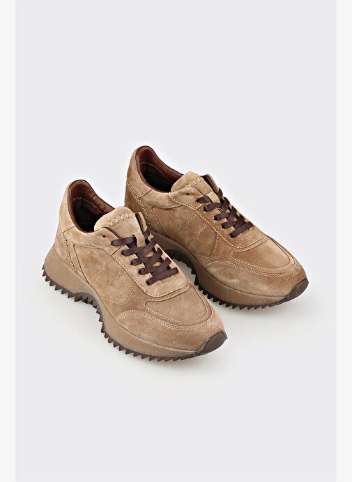 Vizon Deri Kadın Spor Ayakkabı - Görsel 3