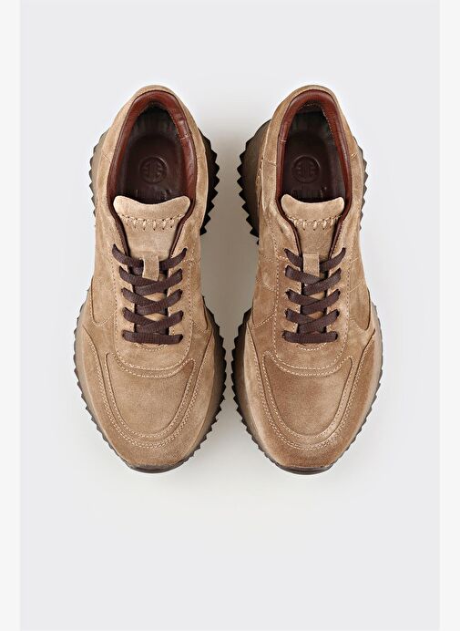 Vizon Deri Kadın Spor Ayakkabı - Görsel 5