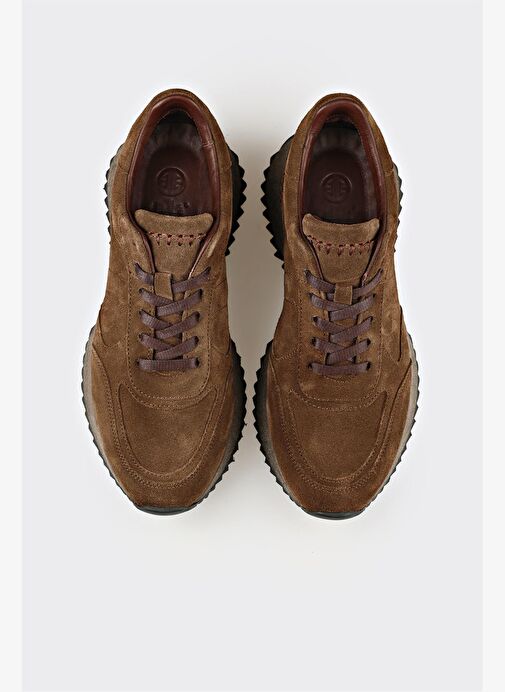 Haki Deri Kadın Spor Ayakkabı - Görsel 5