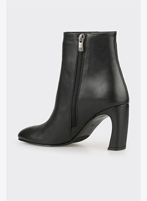 Siyah Deri Kadın Klasik Bot - Görsel 4