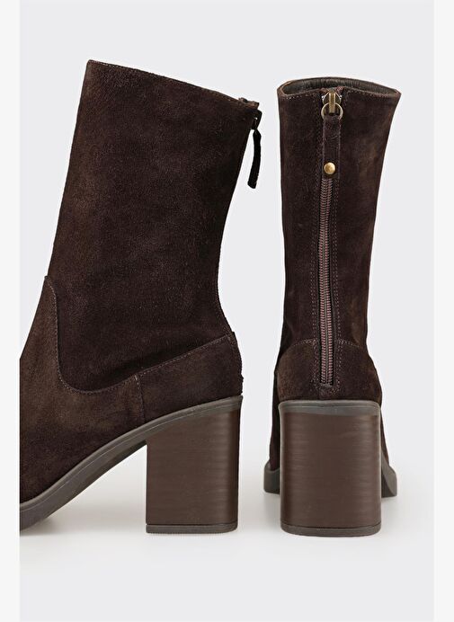 Kahve Deri Kadın Günlük Bot - Görsel 5