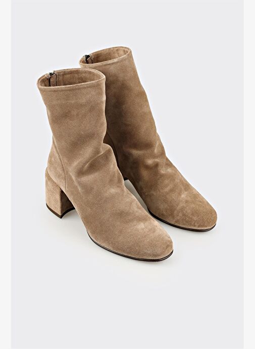 Vizon Deri Kadın Klasik Bot - Görsel 3