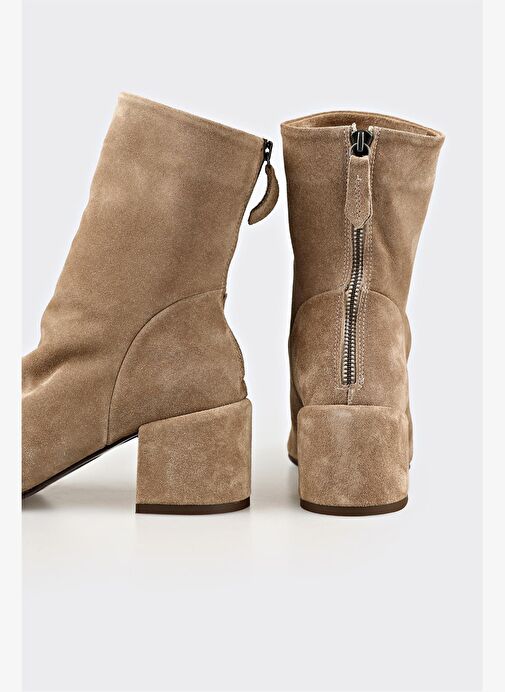 Vizon Deri Kadın Klasik Bot - Görsel 5