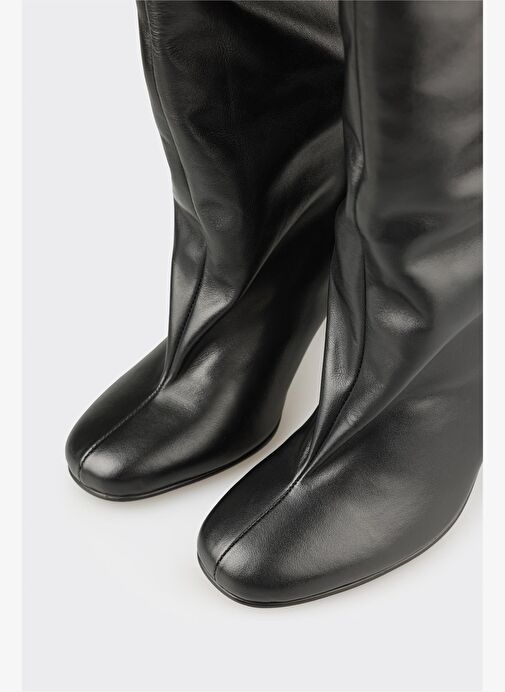 Siyah Deri Kadın Çizme - Görsel 5