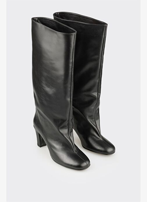Siyah Deri Kadın Çizme - Görsel 3